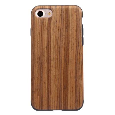 iPhone 7 & 8 Teak hout patroon zacht TPU back cover Hoesje
