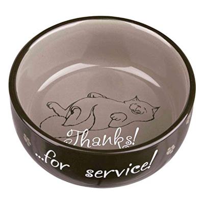 TRIXIE VOERBAK / WATERBAK THANKS FOR SERVICE KERAMIEK ASSORTI 11 CM 300 ML 4 ST - thumbnail