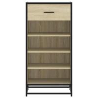 VidaXL Schoenenrek 48x38x97,5 cm bewerkt hout sonoma eikenkleurig - thumbnail