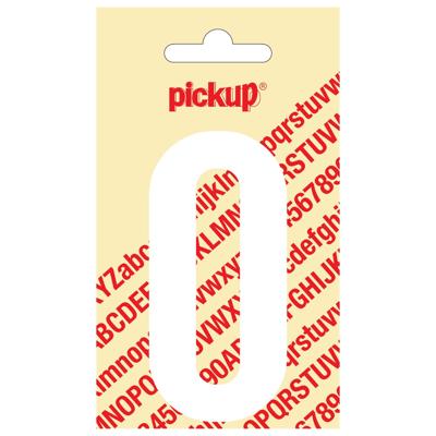 Plakcijfer Nobel 90 mm wit 0 Pickup - Pickup