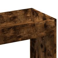 Hoge kast 92x33x180 cm bewerkt hout gerookt eikenkleurig - thumbnail