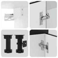 4-delige Keukenkastenset Kalmar bewerkt hout zwart - thumbnail