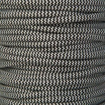 Strijkijzersnoer Zwart/Wit 2-aderig - per lopende meter