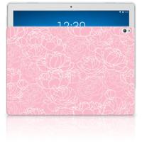 Lenovo Tab P10 | Siliconen hoesje | White Flowers - thumbnail