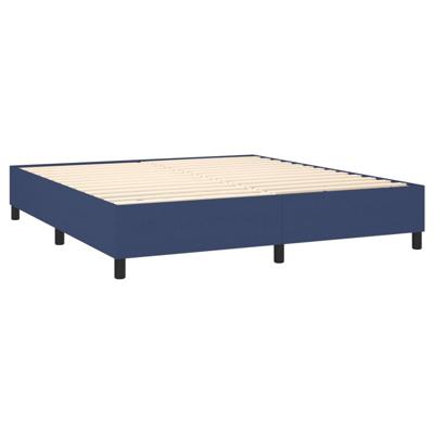 Boxspring met matras stof blauw 160x200 cm