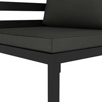 6-delige Loungeset met kussens aluminium antracietkleurig - thumbnail