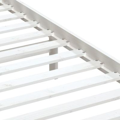 Bedframe massief grenenhout wit 100x200 cm