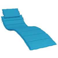 VidaXL Ligbedkussen 186x58x3 cm oxford stof blauw - thumbnail