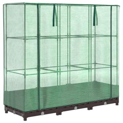 VidaXL Plantenbak verhoogd met kashoes 120x40x123 cm rattanlook