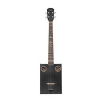 J.N Guitars Cask Firkin Acoustic Cigar Box 4-snaars westerngitaar zwart - thumbnail