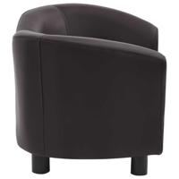 Hondenbank 67x41x39 cm kunstleer bruin - thumbnail