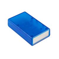 Hammond Electronics 1593QALTBU Handbehuizing 112 x 66.5 x 21 ABS kunststof, Aluminium Blauw (transparant) 1 stuk(s) - thumbnail