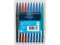 Schneider s-3081-2-3-4 balpen k15 10s assorti kleuren in headerbag - thumbnail