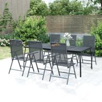 Tuintafel 200x100x72 cm staalgaas antracietkleurig - thumbnail