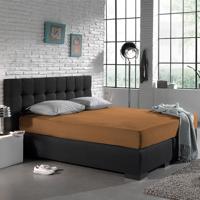 Dreamhouse - Hoeslaken Enkel Jersey - Bruin - 190/200 x 200/210/220 - thumbnail
