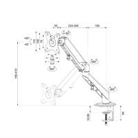 Neomounts monitor arm DS70-700BL1 - thumbnail