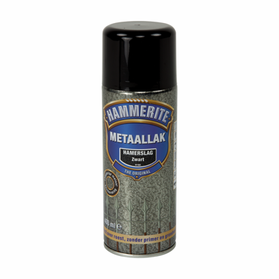 Hammerite Metaallak Direct over Roest Hamerslag Spuitbus - 400 ml H160 Zwart