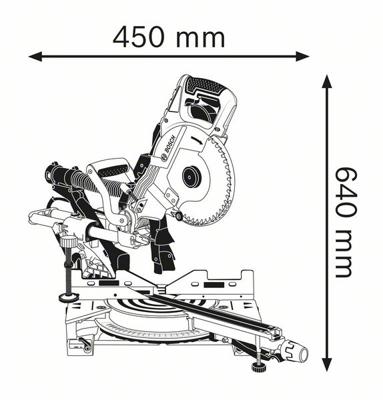 Bosch Professional GCM 8 SDE Verstek- en afkortzaag 1600 W 216 mm 30 mm - thumbnail