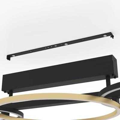 Stars of Light Plafondlamp met ringenLanacera zwart met goud - 390086