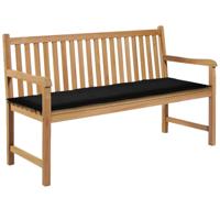 VidaXL Tuinbankkussen 150x50x4 cm oxford stof zwart - thumbnail