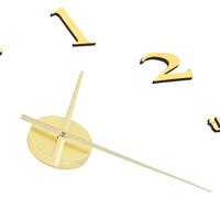 3D-wandklok 100 cm XXL modern goudkleurig - thumbnail