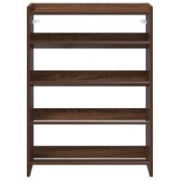 Schoenenrek 60x25x81 cm bewerkt hout bruin eikenkleur - thumbnail