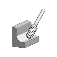 PFERD TOOLS 21205183 Freesstift Hardmetaal Wals Lengte 43 mm Afmeting, Ø 3 mm Werklengte 13 mm Schachtdiameter 3 mm 1 stuks - thumbnail