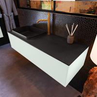 Badkamermeubelset Mondiaz Erin 120 cm met 1 Lade met RIDGE Wastafel Links Urban met 1 kraangat Greeploos Mat Greey - thumbnail