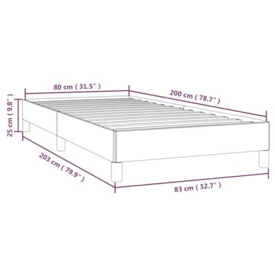 Bedframe zonder matras 80x200 cm stof crèmekleurig