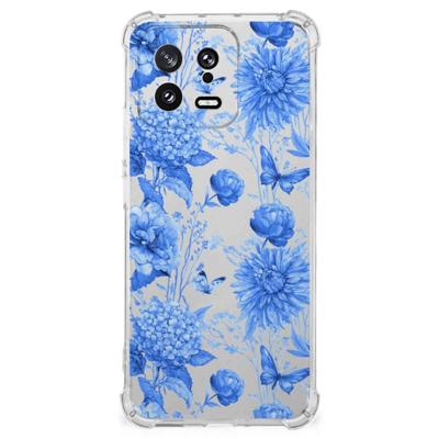 Case voor Xiaomi 13 Flowers Blue Case voor Xiaomi 13 Flowers Blue