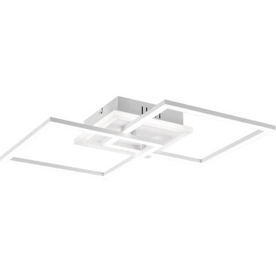 LED Plafondlamp Vierkant 25W - Dimbaar. Natuurlijk Wit 4000K - Mat Wit Aluminium