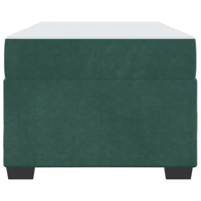 Bedframe met matras met matras Donkergroen 90 x 200 cm Fluweel