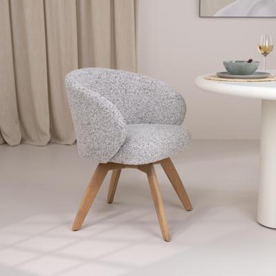 Tower Living Draaibare Eetkamerstoel 'Brescia' Bouclé, kleur Beige