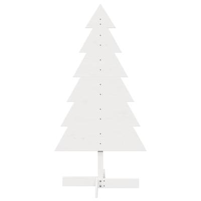 Kerstdecoratie kerstboom 120 cm massief grenenhout wit