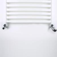 Radiator Aansluitset Wiesbaden Haaks Chroom ( Voor zij-aansluiting) - thumbnail