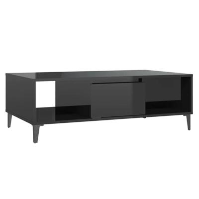 Salontafel 103,5x60x35 cm spaanplaat hoogglans zwart Salontafel 103,5x60x35 cm spaanplaat hoogglans zwart