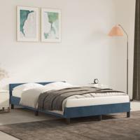 Bedframe zonder matras 120x200 cm fluweel donkerblauw - thumbnail