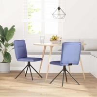 Eetkamerstoelen 2 st stof jeansblauw - thumbnail