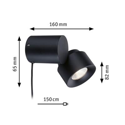 Paulmann Pane 79781 LED-tafellamp LED 3 W Zwart Paulmann Pane 79781 LED-tafellamp LED 3 W Zwart