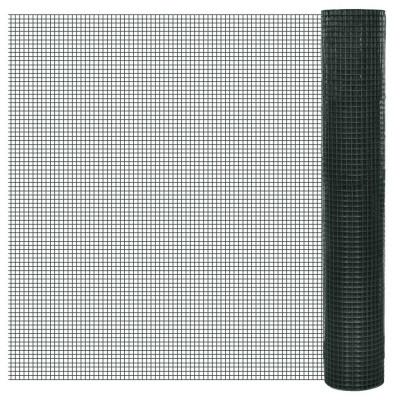 VidaXL Kippengaas 10x1 m gegalvaniseerd staal met pvc-coating groen VidaXL Kippengaas 10x1 m gegalvaniseerd staal met pvc-coating groen