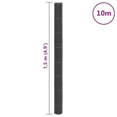 VidaXL Worteldoek 1,5x10 m polypropeen zwart - thumbnail