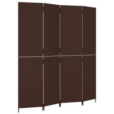 Kamerscherm 4 panelen poly rattan bruin Kamerscherm 4 panelen poly rattan bruin