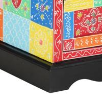 Nachtkastje Multikleur 40 x 35 x 45 cm massief mangohout - thumbnail