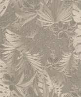 Noordwand behang botanica large leaves metallic - thumbnail