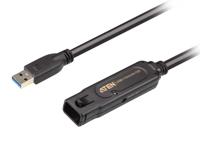 ATEN UE3310 USB-kabel USB 4.0 RJ45 10.00 m Zwart Actief met signaalversterking - thumbnail