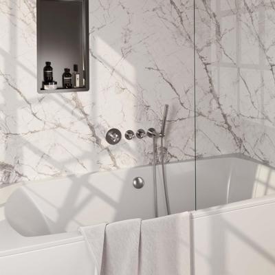 Inbouwthermostaat set Brauer Carving Incl Badafvoer Geborsteld RVS (Keuze Handdouche)