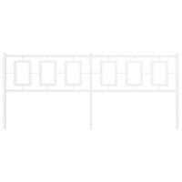 Hoofdbord 193 cm metaal wit - thumbnail