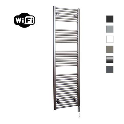 Elektrische Radiator Sanicare HWV Met Wifi 172x45 cm Inox Look 920W Met Thermostaat Chroom Linksonder Elektrische Radiator Sanicare HWV Met Wifi 172x45 cm Inox Look 920W Met Thermostaat Chroom Linksonder
