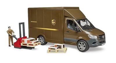 bruder MB Sprinter UPS met chauffeur en toebehoren modelvoertuig - thumbnail
