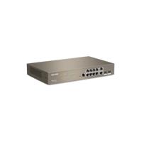 Tenda TEG5312F Gigabit Managed L3 Ethernet-switch, 10 Gigabit Base-T Ethernet-poorten met 2 Gigabit Base-X SFP, QoS, multi-aanvalbeveiliging, desktop en rackmontage, stalen constructie - thumbnail